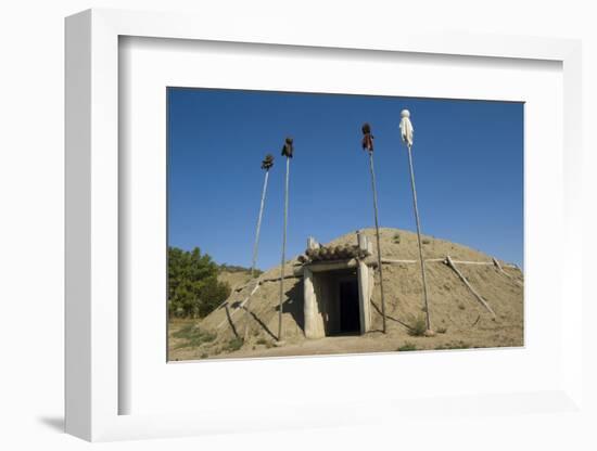 Mandan Earth Lodges at On-A-Slant Indian Village, South Dakota-Angel Wynn-Framed Photographic Print