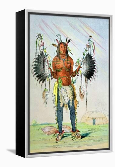 Mandan Medicine Man Mah-To-Hah "Old Bear"-George Catlin-Framed Premier Image Canvas