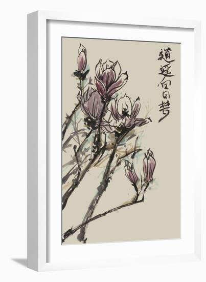 Mandarin Magnolia II-Melissa Wang-Framed Art Print