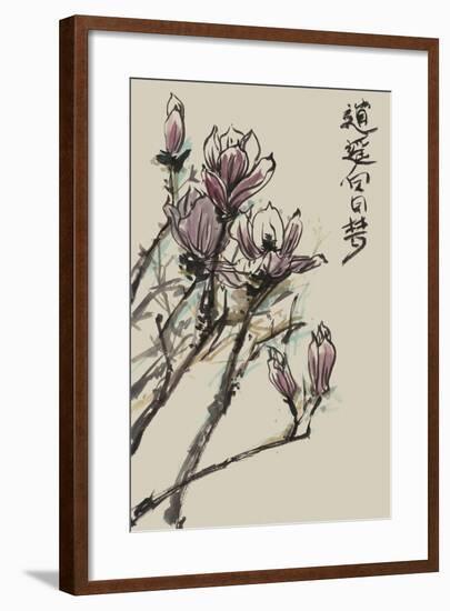 Mandarin Magnolia II-Melissa Wang-Framed Art Print