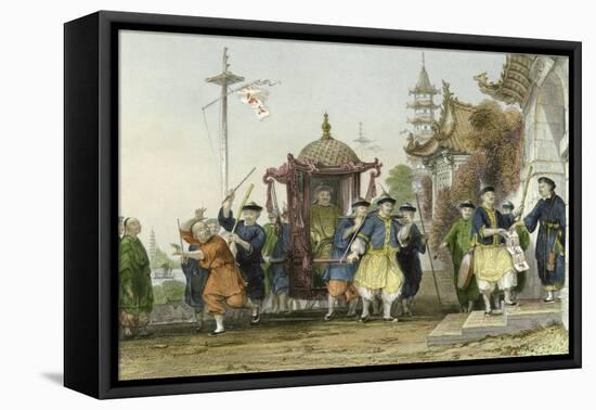 Mandarin Paying Visit-Thomas Allom-Framed Stretched Canvas