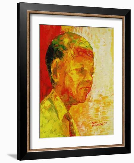 Mandela, 1993-Bayo Iribhogbe-Framed Giclee Print