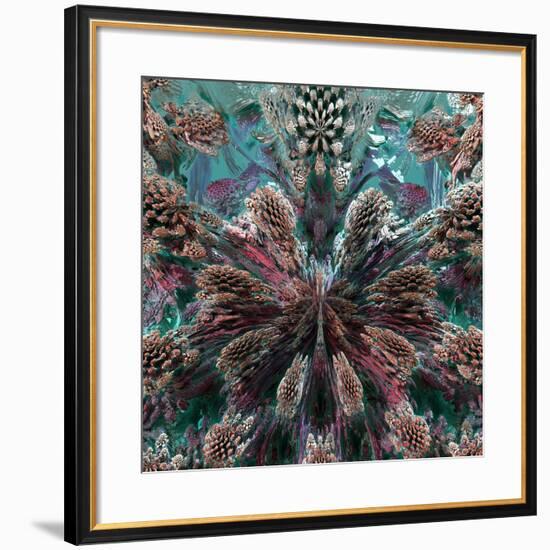 Mandelbulb Fractal-Laguna Design-Framed Photographic Print