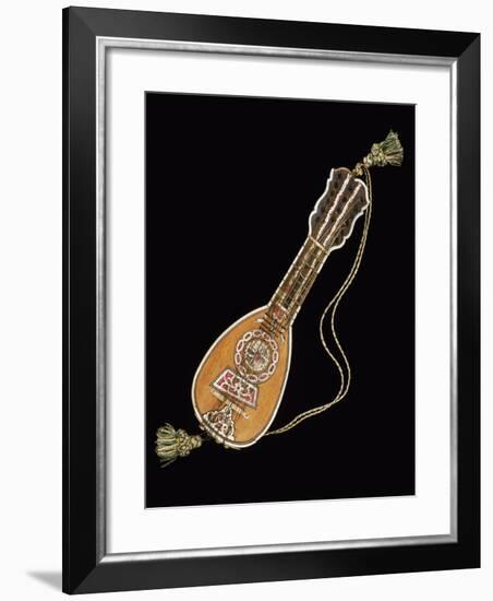 Mandola on Black Background-null-Framed Giclee Print