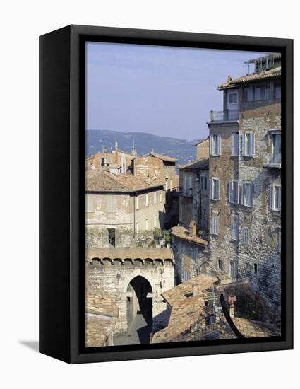 Mandorla Gate and Buildings of the Town, Perugia, Umbria, Italy, Europe-Sheila Terry-Framed Premier Image Canvas