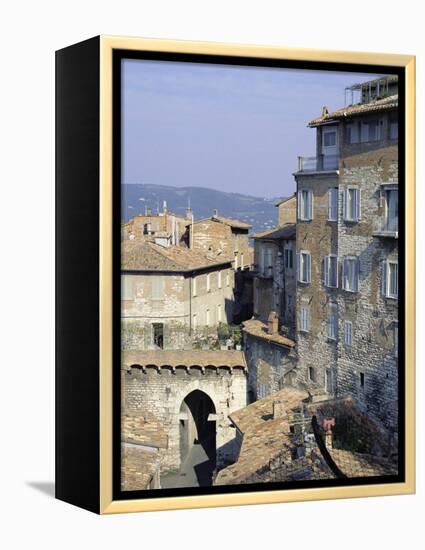 Mandorla Gate and Buildings of the Town, Perugia, Umbria, Italy, Europe-Sheila Terry-Framed Premier Image Canvas