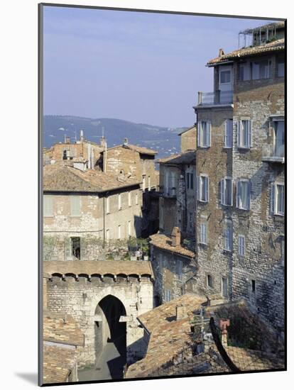 Mandorla Gate and Buildings of the Town, Perugia, Umbria, Italy, Europe-Sheila Terry-Mounted Photographic Print