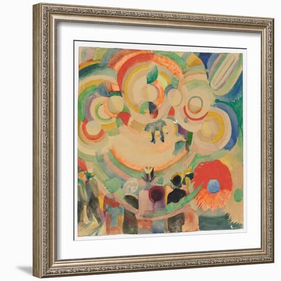 Manège De Cochons, 1905-18 (Gouache & W/C on Paper) (Recto)-Robert Delaunay-Framed Giclee Print