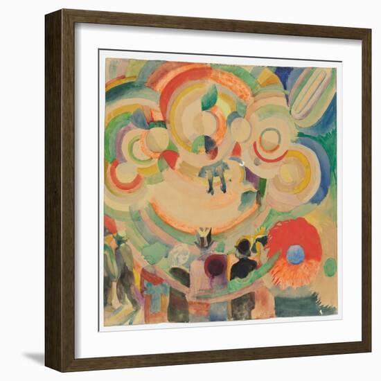 Manège De Cochons, 1905-18 (Gouache & W/C on Paper) (Recto)-Robert Delaunay-Framed Giclee Print