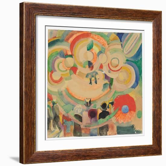 Manège De Cochons, 1905-18 (Gouache & W/C on Paper) (Recto)-Robert Delaunay-Framed Giclee Print