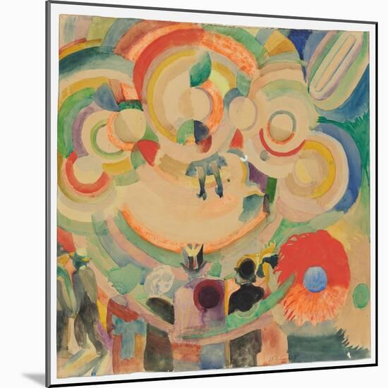 Manège De Cochons, 1905-18 (Gouache & W/C on Paper) (Recto)-Robert Delaunay-Mounted Giclee Print