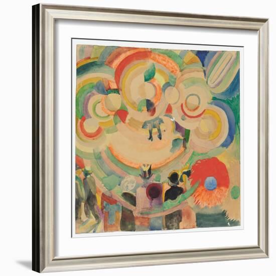 Manège De Cochons, 1905-18 (Gouache & W/C on Paper) (Recto)-Robert Delaunay-Framed Giclee Print