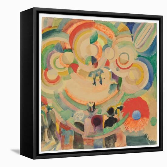 Manège De Cochons, 1905-18 (Gouache & W/C on Paper) (Recto)-Robert Delaunay-Framed Premier Image Canvas