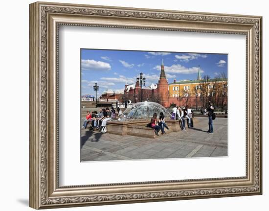 Manege Square with State Historical Museum, Moscow, Russia-null-Framed Art Print