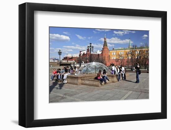 Manege Square with State Historical Museum, Moscow, Russia-null-Framed Art Print