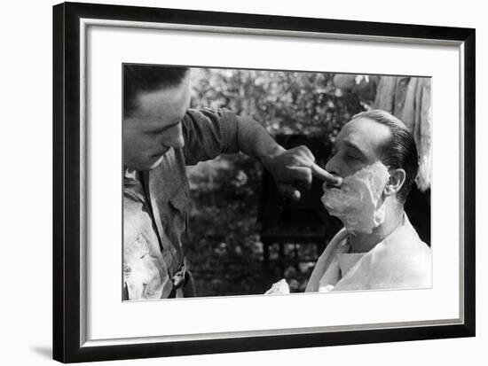 Maner Lualdi Getting a Shave-null-Framed Photographic Print