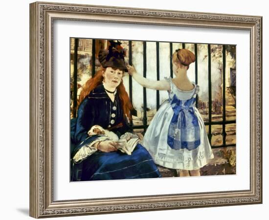 Manet: Gare St Lazare, 1873-Edouard Manet-Framed Giclee Print