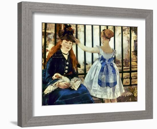 Manet: Gare St Lazare, 1873-Edouard Manet-Framed Giclee Print