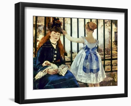 Manet: Gare St Lazare, 1873-Edouard Manet-Framed Giclee Print