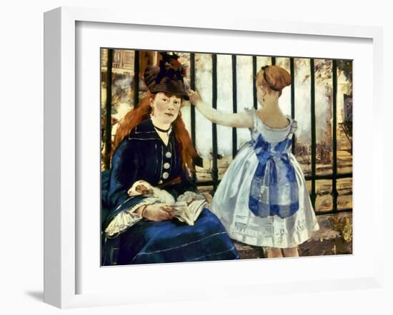 Manet: Gare St Lazare, 1873-Edouard Manet-Framed Giclee Print