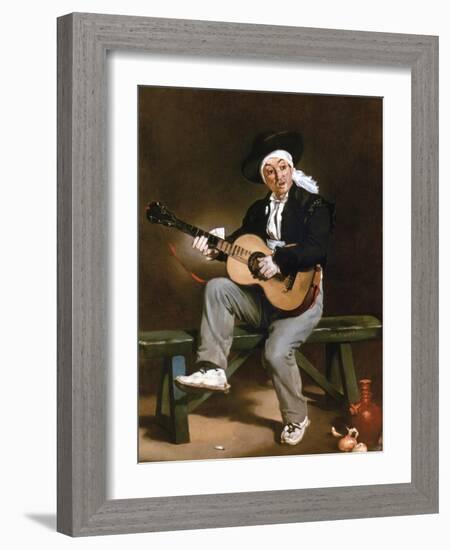 Manet: Guitarero-Edouard Manet-Framed Giclee Print