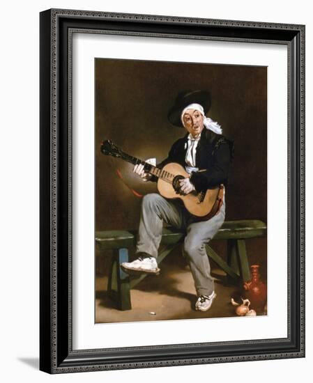 Manet: Guitarero-Edouard Manet-Framed Giclee Print