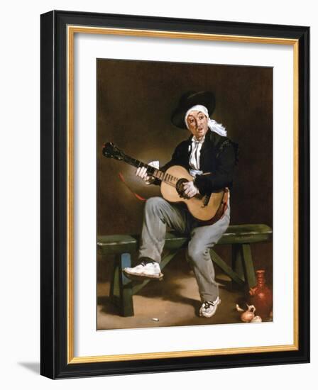 Manet: Guitarero-Edouard Manet-Framed Giclee Print