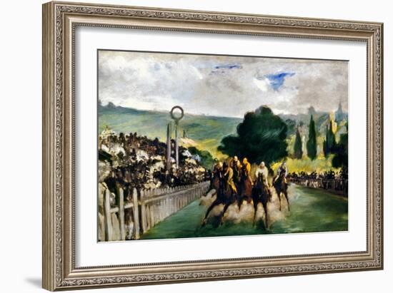 Manet: Longchamps, 1867-Edouard Manet-Framed Giclee Print