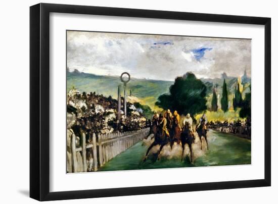 Manet: Longchamps, 1867-Edouard Manet-Framed Giclee Print