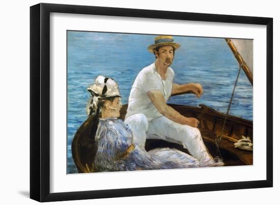 Manet: On A Boat, 1874-Edouard Manet-Framed Giclee Print