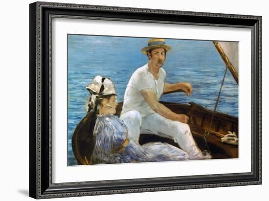 Manet: On A Boat, 1874-Edouard Manet-Framed Giclee Print