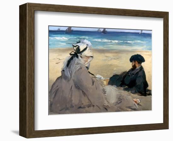 Manet: On The Beach, 1873-Edouard Manet-Framed Giclee Print