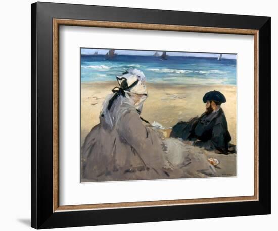 Manet: On The Beach, 1873-Edouard Manet-Framed Giclee Print