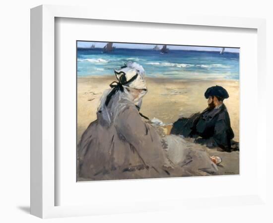 Manet: On The Beach, 1873-Edouard Manet-Framed Giclee Print