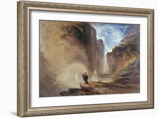 Manfred and the Witch of the Alps, 1837-John Martin-Framed Giclee Print