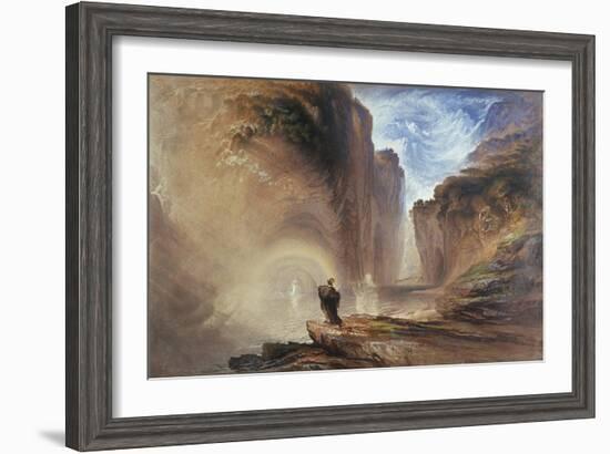 Manfred and the Witch of the Alps, 1837-John Martin-Framed Giclee Print