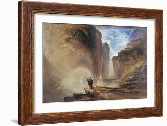 Manfred and the Witch of the Alps, 1837-John Martin-Framed Giclee Print