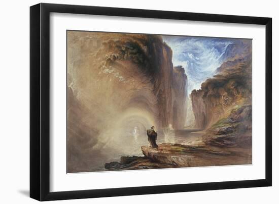 Manfred and the Witch of the Alps, 1837-John Martin-Framed Giclee Print