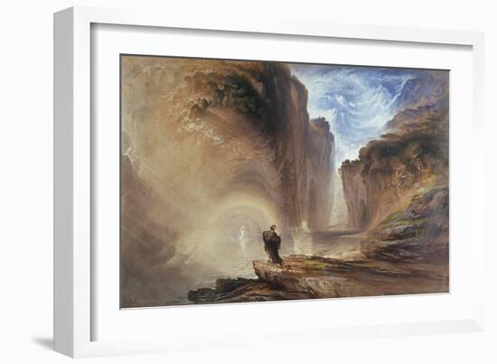 Manfred and the Witch of the Alps, 1837-John Martin-Framed Giclee Print