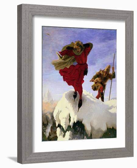 Manfred on the Jungfrau, 1840-61-Ford Madox Brown-Framed Giclee Print