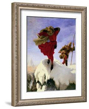 Manfred on the Jungfrau, 1840-61-Ford Madox Brown-Framed Giclee Print