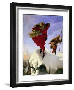 Manfred on the Jungfrau, 1840-61-Ford Madox Brown-Framed Giclee Print