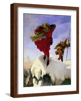Manfred on the Jungfrau, 1840-61-Ford Madox Brown-Framed Giclee Print