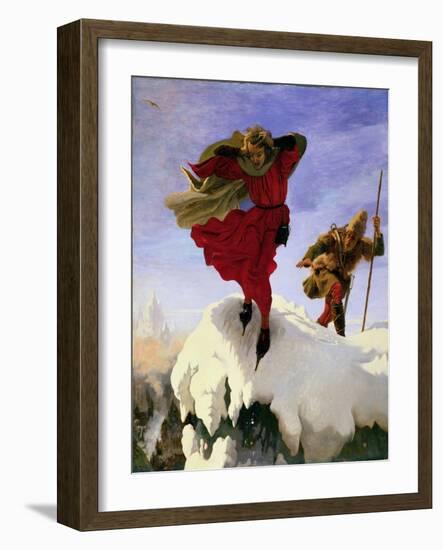 Manfred on the Jungfrau, 1840-61-Ford Madox Brown-Framed Giclee Print