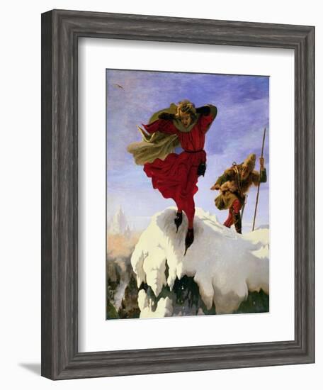 Manfred on the Jungfrau, 1840-61-Ford Madox Brown-Framed Giclee Print