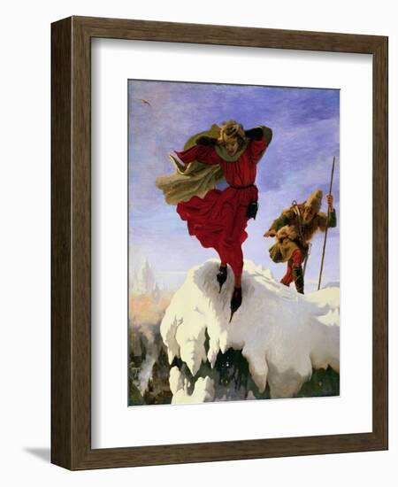 Manfred on the Jungfrau, 1840-61-Ford Madox Brown-Framed Giclee Print