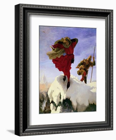 Manfred on the Jungfrau, 1840-61-Ford Madox Brown-Framed Giclee Print