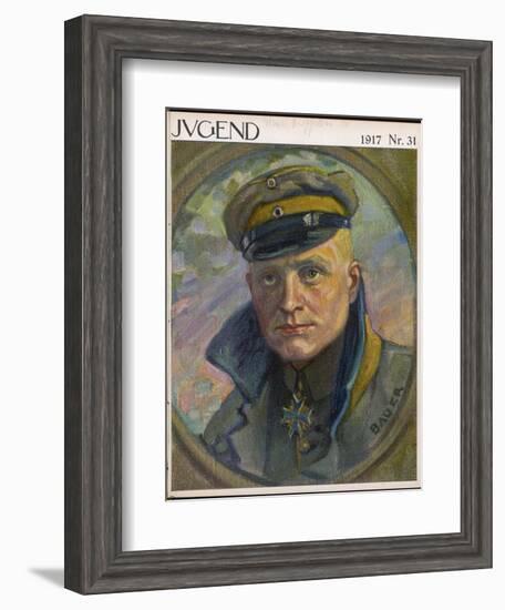 Manfred Von Richthofen German Aviator-Karl Bauer-Framed Photographic Print