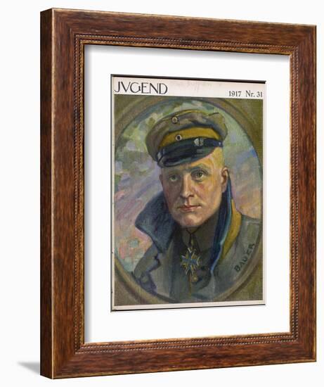 Manfred Von Richthofen German Aviator-Karl Bauer-Framed Photographic Print