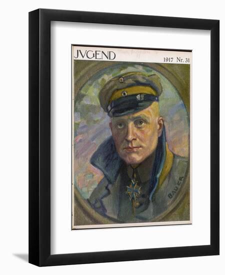 Manfred Von Richthofen German Aviator-Karl Bauer-Framed Photographic Print